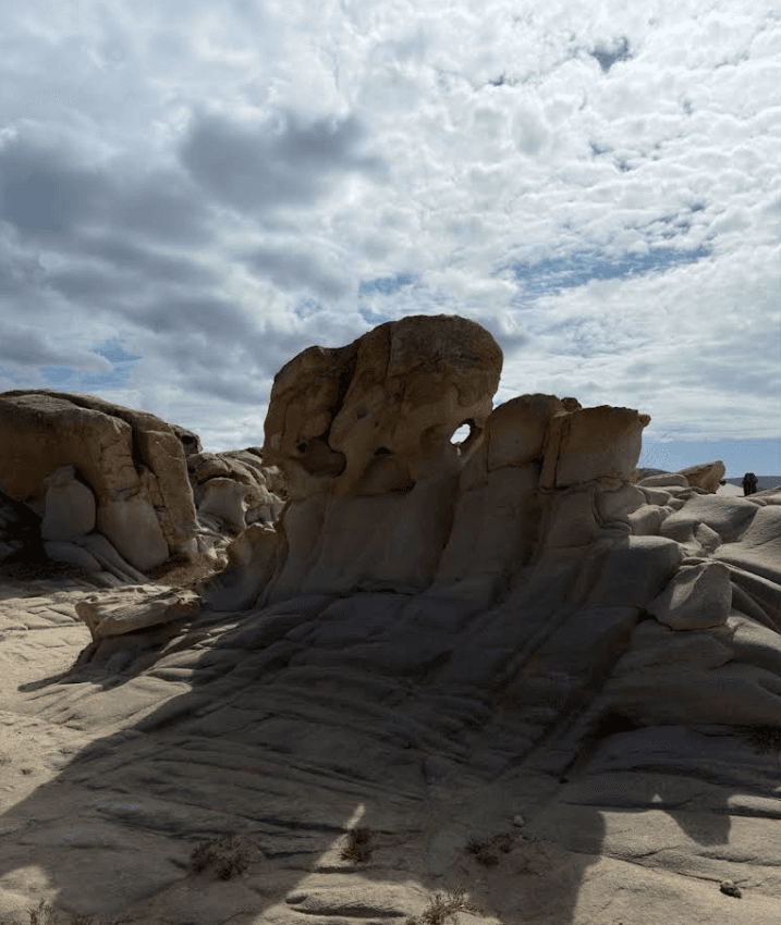 Kolymbithres beach on Paros: sculpted granite rock formations meeting shallow turquoise water